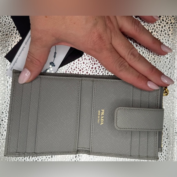 Authentic Prada Wallet- Gray Small Safannio - Picture 6 of 10